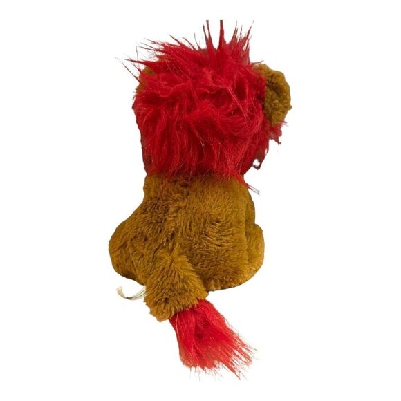 Homerbest Brown Lion Plush Stuffed Animal Toy Hearts Ribbon 7" Valentine's Day - Picture 4 of 8